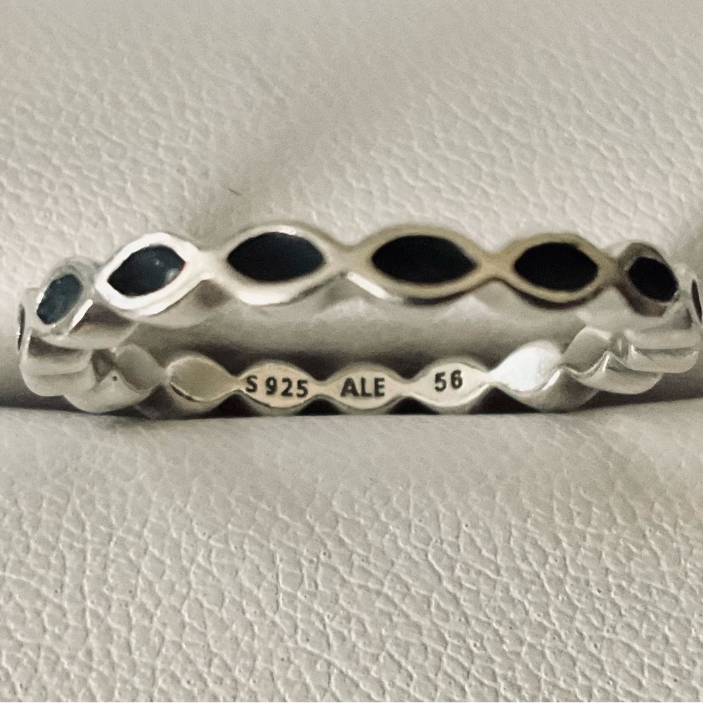 Pandora EUC Signed S925 Ale Better Together Enamel Ring 7.5 - Picture 6 of 6
